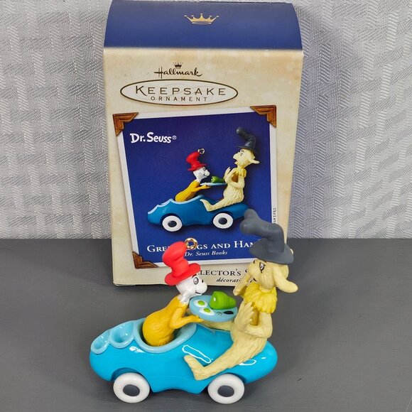 Vintage Hallmark Keepsake 2002 Ornament Dr. Seuss Books Green Eggs And Ham - Picture 2 of 4